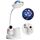 WLHBF Schreibtischlampe Kinder, LED Astronaut Tragbar Tischlampe, Leselampe mit Projektion &Bleistifthalter, Schreibtischlampe Dimmbar Wiederaufladbar Lampe für Student Schlafsaal Studie Lesen, Farbe: Weißer Stifthalter