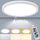 LEZOE LED Deckenleuchte mit Bewegungsmelder Dimmbar, 24W 2400LM Radar Sesor Deckenlampe Dimmbar, 3000K/4000K/6500K IP54 Sensorlampe Für Badezimmer, Garage, Treppen, Keller, Flur, Balkon, Diele 30cm, Größe: 30cm, Farbe: 24w Weiß