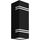 SSC-LUXon Aussenwandleuchte JOVO-L für aussen in matt schwarz 230V - up & down Wandlampe mit Wasserschutz IP44 für 2x GU10 Leuchtmittel, Farbe: Schwarz - Up & Down
