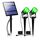 T-SUNUS Gartenstrahler Solar Aussen, Solarlampe für Aussen Garten, IP65 Wasserdicht, 2 Helligkeitsmodi, Auto ON/OFF Solar Gartenleuchten für Baum Terrasse Hof Grün, Größe: 2 Stück, Farbe: Grün