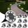 FLOWood 10 Stück Solar Bodenleuchten Aussen, 6500K Kaltweiss Solarleuchten für Garten Aussen mit 8 LEDs, Wasserdicht Led Solar Gartenleuchten, Solarlampen für Aussen Garten Rasen Auffahrt ·Gehweg Patio, Größe: 10 Stück, Farbe: Kaltweiß