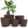 Utopia Home 5er-Pack Blumentopf 18/17/15/13/12 cm Übertopf mit Untertasse Für Küche, Balkon Blumentöpfe mit Untertasse Gartenpflanzen, Baumschule Blumentopf für Zimmerpflanzen Braun., Größe: 5er-Pack, Farbe: Braun