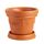 Blumentopf Pflanztopf Massiv Blumenkübel Terrakotta Mocca Kunststoff Classic Massiver konisch Untersetzer 5 Grössen von rg-vertrieb für Innenräume und Gärten, Größe: 45 mit Untersetzer, Farbe: Terrakotta