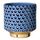 Bloomingville Home Blumentopf Pflanzgefäss Deko Pflanztöpfe Farbe für Innen Retro Kreativ M (12,5 cm Ø), Blau, Keramik, Größe: 12,5 CM, Farbe: Blau