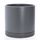 D'vine Dev 30,5 cm Keramik-Pflanztopf mit Ablaufloch und Untersetzer, zylinderförmig, runder Pflanztopf für den Innenbereich, gesprenkelt, grau, 94-O-F-3, Größe: XL, Farbe: Grau Gesprenkelt