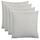 Brandsseller 4er Set Outdoor Kissen 45x45 cm – Wetterfeste Zierkissen mit Paspel – Wasserabweisende Gartenkissen & Dekokissen für draussen – Sofakissen für Balkon & Terrasse – Hellgrau, Größe: 4 Stück (1er Pack), Stückzahl: 1, Farbe: Hellgrau