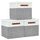 DECOMOMO Aufbewahrungsboxen mit Deckel, Aufbewahrungswürfel, 33 x 33 x 33 cm, Stoff-Organizer, Aufbewahrung für Kleiderschrank, Spielzeug, Regale, Büro, Zuhause und Kinderzimmer (Grau und Weiss, Größe: 33cm w/lid - 3 P, Farbe: Grau und Weiß mit Deckel