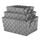 Whitmor Woven Strap Storage Baskets S/3-Gray Aufbewahrungskörbe mit gewebtem Riemen, Grösse S/3, Grau, Textil, Set of 3, Farbe: Grau