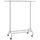 SONGMICS Kleiderständer aus Metall, Schwerlast, mit Schuhablage, auf Rädern, bis 50 kg belastbar, Länge 110,5-150,5 cm, verchromt, HSR02S, Größe: (109-149)×50×160cm, Farbe: Verchromt