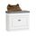 SoBuy Schuhbank mit Sitzkissen und Stauraum Schuhschrank mit Klappe, Schuhregal schmal platzsparende Sitzbank mit Stauraum für Flur, Wohnzimmer, Schlafzimmer, bis 150 kg, Weiss 60x51x24cm, FSR82-K-W, Größe: 60 x 51 x 24 cm, Farbe: Weiß