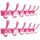SKOLOO Kleiderhaken wand - 6 Haken, Garderobenleiste Edelstahl(2 Stück), Garderobenhaken Schwere, Metall Hakenleiste, Stabile Hakenleiste zum Aufhängen von Mantel, Jacke, Kleidung, Hut(Rosa), Größe: 6 Haken(2 Stück), Farbe: Rosa