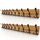 SAYONEYES Holzgarderobe Wandhalterung mit 10 Tri Kleiderhaken zum Aufhängen - 99 cm schweres Premium Massivholz Kiefer Holz - Wandhaken Rack für Badezimmer, Schlafzimmer, Eingangsbereich (Braun - 2, Größe: 10 Hooks - 2 Pack, Farbe: Braun