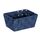 WENKO Aufbewahrungskorb Adria Mini Dunkelblau - Badkorb, rechteckig, Kunststoff-Geflecht, Polypropylen, 19 x 9 x 14 cm, Dunkelblau, Größe: 9 x 14 x 19 cm, Farbe: Dunkelblau