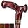 Asterom Gehstock - Ergonomisch Handgemacht - Coole Gehstöcke für Männer & Frauen - Stilvoller Gehstock aus Holz, Größe: 81,3 cm, Farbe: #3 Cherry