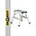 DRABEST Alu Leiter Klappbar 2 x 2 Stufen Zweiseitige Klappleiter Doppelstufenleiter max 150 kg, Größe: 2 x 2 Stuffen, Farbe: Aluminium