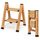 KULACO Trittleiter 2 Stufen klappbar, Aluminium Klappleiter, Tragbare Stufenleiter, rutschfeste Haushaltsleiter, Multifunktionsleiter Holzmaserung Design für Haus und Camping, Belastbar bis 150 kg, Farbe: 2 Stufen Klappbar Holzmaserung