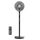 PELONIS Standventilator mit Fernbedienung Touch Display 3D Zirkulation 36.5dB Leise 10m Luftstrom Höhenverstellbar 60/111cm 4 Stufen mit Timer, Abnehmbarer Schutzgitter Rotationslüfter, Größe: 92CM Turmventilator, Farbe: Black