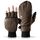 THE HEAT COMPANY - Heat 2 Softshell - Fingerloser Handschuh und Fäustling in einem - Premium Qualität - warme Winterhandschuhe & Fahrradhandschuhe - gegen Kälte bei Sport, Arbeit & Outdoor, Größe: 7 | Damen S/M | Herren S, Farbe: grün