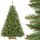 FairyTrees Weihnachtsbaum künstlich 180cm FICHTE Natur mit Christbaum Holzständer | Tannenbaum künstlich mit grünem Stamm | Made in EU, Größe: 180 cm, Farbe: Stamm Grün