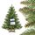 FairyTrees Weihnachtsbaum künstlich 120cm NORDMANNTANNE mit Christbaum Holzständer | TESTSIEGER Tannenbaum künstlich mit grünem Stamm | Made in EU, Größe: 120 cm, Farbe: Baumstamm Grün