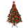 Weihnachtsbaum künstlich (WBD) 120 cm grün mit Weihnachtsdeko rot und Led Lichterkette mit Batteriebox und Fernbedienung künstlicher Christbaum klein Tannenbaum, Größe: 120 cm, Farbe: Grün-rot-grün+warmweiss