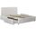 DHP Furniture Dakota Bett mit Stauraum, weisses PU, King Size, Größe: King Size (US-Standard), Mustername:: Bett mit Stauraum, Farbe: Weiß