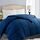 EASELAND Ganzjahres Übergrosse King Size Weiches Gestepptes Daunen-Alternativbettzeug Wendebettdecke mit Ecktabs, Winter Sommer Warm Fluffig, Marineblau, 249 x 295 cm, Größe: Oversized King, Farbe: Navy