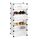 Relaxdays Schuhschrank Kunststoff, Schuhregal geschlossen, Regalsystem 6 Fächer, H x B x T 107 x 49 x 37 cm, transparent, Farbe: Transparent