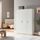 [en.casa] Kleiderschrank Eiselfing Schrank mit 3 Türen Garderobenschrank 176 x 120 x 52 cm Schlafzimmerschrank 1 Kleiderstange 4 Fächer Weiss, Größe: 176 x 120 x 52 cm - 4 Fächer, Farbe: Weiß