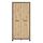 FORTE TRONDHEIM Schrank 100 210, Kleiderschrank klein Industrial, Drehtürenschrank, 2-türig mit Einlegeböden und Kleiderstange, Artisan Eiche / Schwarz Eiche, 99 cm breit x 209 cm hoch x 60 cm tief, Stil: Kleiderschrank mit 2 Türen, Größe: 99,1 x 209 x 60,3 cm, Mustername:: Single, Farbe: Schwarz und Eiche
