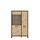 FORTE Trondheim Highboardvitrine mit 1 Tür und 1 Glastür, Holzwerkstoff, Artisan Eiche kombiniert mit Schwarz Eiche, 101,4 x 161 x 41,5 cm, Stil: Highboardvitrine mit 1 Tür und 1 Glastür, Größe: 101,4 x 161 x 41,5 cm, Mustername:: Single, Farbe: Artisan Eiche Kombiniert mit Schwarz Eiche