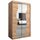 KRYSPOL Schwebetürenschrank Madryt 120 cm mit Spiegel Kleiderschrank mit Kleiderstange und Einlegeboden Schlafzimmer- Wohnzimmerschrank Schiebetüren Modern Design (Artisan Eiche), Größe: 120 cm, Stückzahl: 1, Farbe: Artisan Eiche