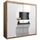 KRYSPOL Schwebetürenschrank Madryt 200 cm mit Spiegel Kleiderschrank mit Kleiderstange und Einlegeboden Schlafzimmer- Wohnzimmerschrank Schiebetüren Modern Design (Artisan Eiche + Weiss), Größe: 200 cm, Stückzahl: 1, Farbe: Artisan Eiche + Weiß