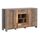 FORTE Clif Kommode mit 2 Türen und 2 Schubladen, Holzwerkstoff, Old – Wood Vintage/ Betonoptik Dunkelgrau, 156,4 x 86,3 x 41,6 cm, Stil: Kommode mit 2 Türen und 2 Schubladen, Größe: 156,4 x 86,3 x 41,6 cm, Mustername:: Single, Farbe: Old – Wood Vintage/ Betonoptik Dunkelgrau