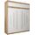 Kryspol Schwebetürenschrank York 200 cm Kleiderschrank mit Kleiderstange und Einlegeboden Schlafzimmer- Wohnzimmerschrank Schiebetüren Modern Design (Artisan Eiche + Weiss mit Erweiterung), Größe: 200 cm, Stückzahl: 2, Farbe: Artisan Eiche + Weiß mit Erweiterung