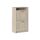 Iconico Home MIK Traditional, Schuhschrank mit 2 Türen, doppelte Tiefe mit ergonomischen Griffen 60x30xh99,5 cm Eiche, Stil: Schuhschrank, Farbe: Eiche