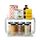 madesmart Gewürz-Organizer mit zwei Ebenen, maximiert vertikalen Raum, herausnehmbares weiches Innenfutter, zwei Griffe und BPA-frei, klein, grau, Größe: Small, Farbe: Premiumgrey
