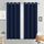 Yakamok Verdunkelungsvorhänge, Raumverdunkelung, wärmeisoliert, Fenstervorhänge mit Ösen, für Wohnzimmer, 132 x 137 cm, Marineblau, 2 Paneele, Größe: H137.2 x B132.1 cm (2er Pack), Farbe: Marineblau