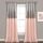 Lush Decor Fenstervorhang, Nachthimmel, 274,3 cm lang x 106,7 cm breit, Grau / Rot, Größe: H274.3 x B106.7 cm (1er Pack), Farbe: Grau & Blush