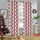 Melodieux Moroccan Fashion Thermo-isolierte Ösenvorhänge für Wohnzimmer, 132 x 213 cm, gebrochenes Weiss/Rot (1 Panel), Größe: H213.4 x B132.1 cm (1er Pack), Farbe: Farbe: Weiß / Rot