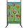 QUICK STAR Paravent Outdoor Wetterfest 180 x 78 cm Green Flowers | Raumteiler Stellwand Innen | Garten & Balkon Sichtschutz Blickdicht, Größe: 180 x 78 cm, Farbe: Green Flowers