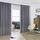 LinenZone Graue extra breite Vorhänge für Wandtrennwände, verschiebbare Raumteiler zum Aufhängen, als Set mit 2 Trennwänden für Schlafzimmer oder als Sichtschutz (Evelyn 108 x 108 Hellgrau), Größe: H27.9 x B22.9 cm (2er Pack), Farbe: Hellgrau