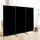 CHOSENM 3 Panel Folding Privacy Screens, 6 FT Tall Wall Divider with Metal Frame, Freistehender Raumteiler für Office Bedroom Study (3 Panel, Black), Größe: 3 Panel, Farbe: Grau