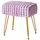 IBUYKE rechteckiger Fussstützenstuhl Ottoman, Make-up Eitelkeits Hocker Beistelltisch, Samt Ankleidetisch Sitz, Fusshocker Stuhl, goldene Stahlbeine, für Make-up Raum, Schlafzimmer, Lila WBD003V, Größe: 42 cm de largo x 30 cm de ancho x 44 cm de alto, Farbe: Lila