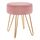 Duhome Sitzhocker Schminktisch Hocker Samt Hocker Runder Ottoman Hocker Gepolsterter Hocker mit Metallbeine für Schminktisch Wohnzimmer Schlafzimmer, Hellrosa, Farbe: Hellrosa