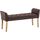 CLP Chaiselongue Cleopatra I Stoff-Bezug I Polsterbank, Farbe:braun, Gestell Farbe:antik-hell, Größe: antik-hell, Farbe: Braun