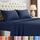 Utopia Bedding Bettlaken Set - Polyester-Microfaser, Spannbettlaken, Bettlaken und Kissenbezüge, Größe: California King, Farbe: Marineblau