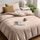 Utopia Bedding Bettwäsche Set - Mikrofaser Bettbezug 230x220 cm + 2 Kissenbezüge 50x75 cm - Beige, Größe: 230x220cm + 2 x Kissenbezuge 50x75cm, Farbe: Beige
