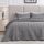 Love's cabin Bettwäsche-Set für Doppelbett, graue Tagesdecken – weiche Sommer-Tagesdecke, Steppdecke – Wellenmuster Bettwäsche für alle Jahreszeiten – 2-teilig (1 Steppdecke, 1 Kissenbezug), Größe: Twin (68"x86"), Farbe: Wellenmuster, Grau