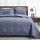 Love's Cabin King Size Bettwäsche blau - weiche und leichte Tagesdecke aus Mikrofaser - moderner Stil mit Münzmuster für alle Jahreszeiten - 3-teilig (1 Bettdecke, 2 Kissenbezüge), Größe: King, Farbe: Blau
